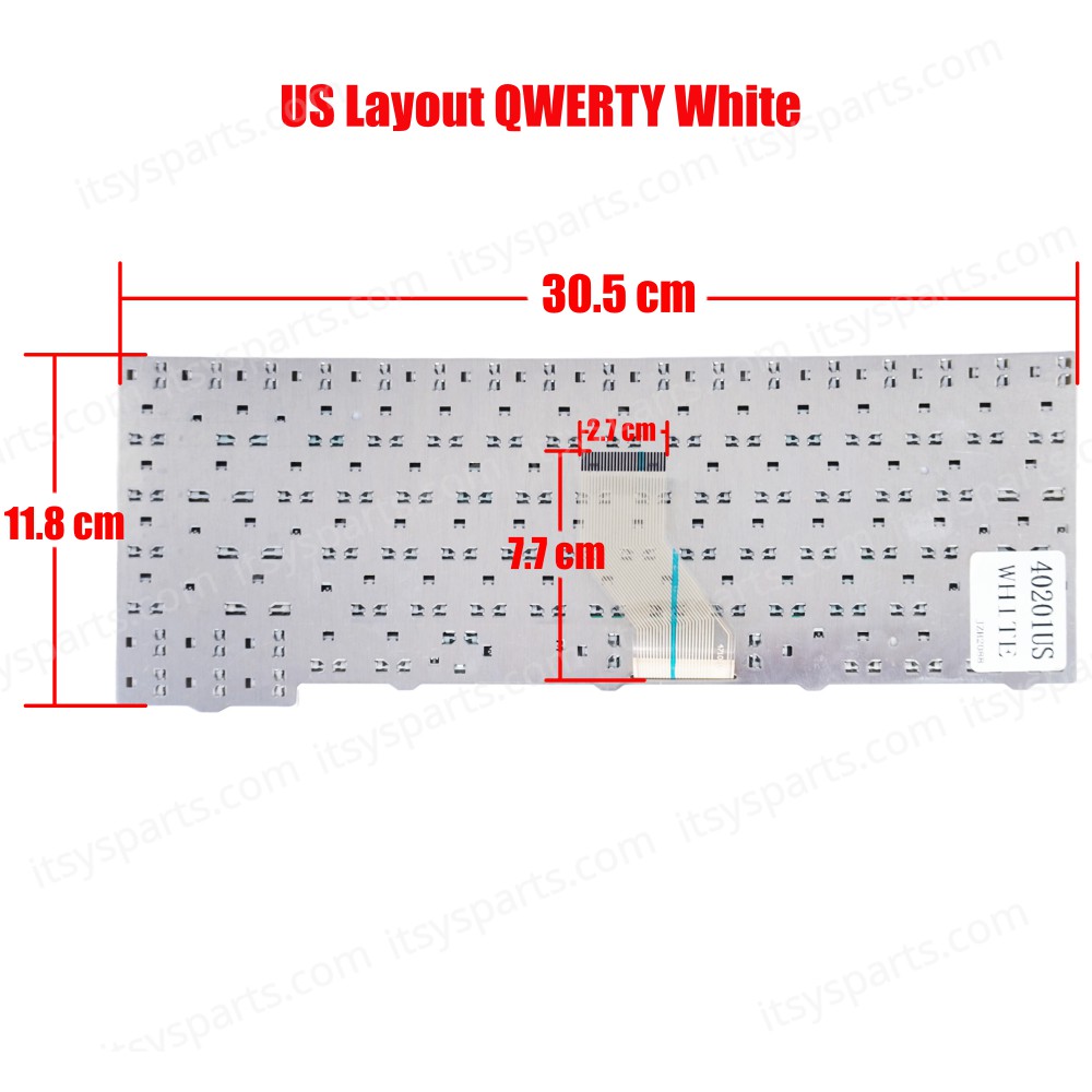 Laptop Keyboard Acer Aspire 4210 4220 4310 4315 4320 4510 4520 4520G 4710 4720 4720G 4720ZG 4910 4920 5235 5310 5315 5320 5520 5520-5912 5710 5710G 5710Z 5710Z 5710ZG 5715 5720 5720G 5720Z 5720ZG 5910 5920 5930 AS4520-5582 WHITE KEYBOARD(Ref.40201USWHITE)