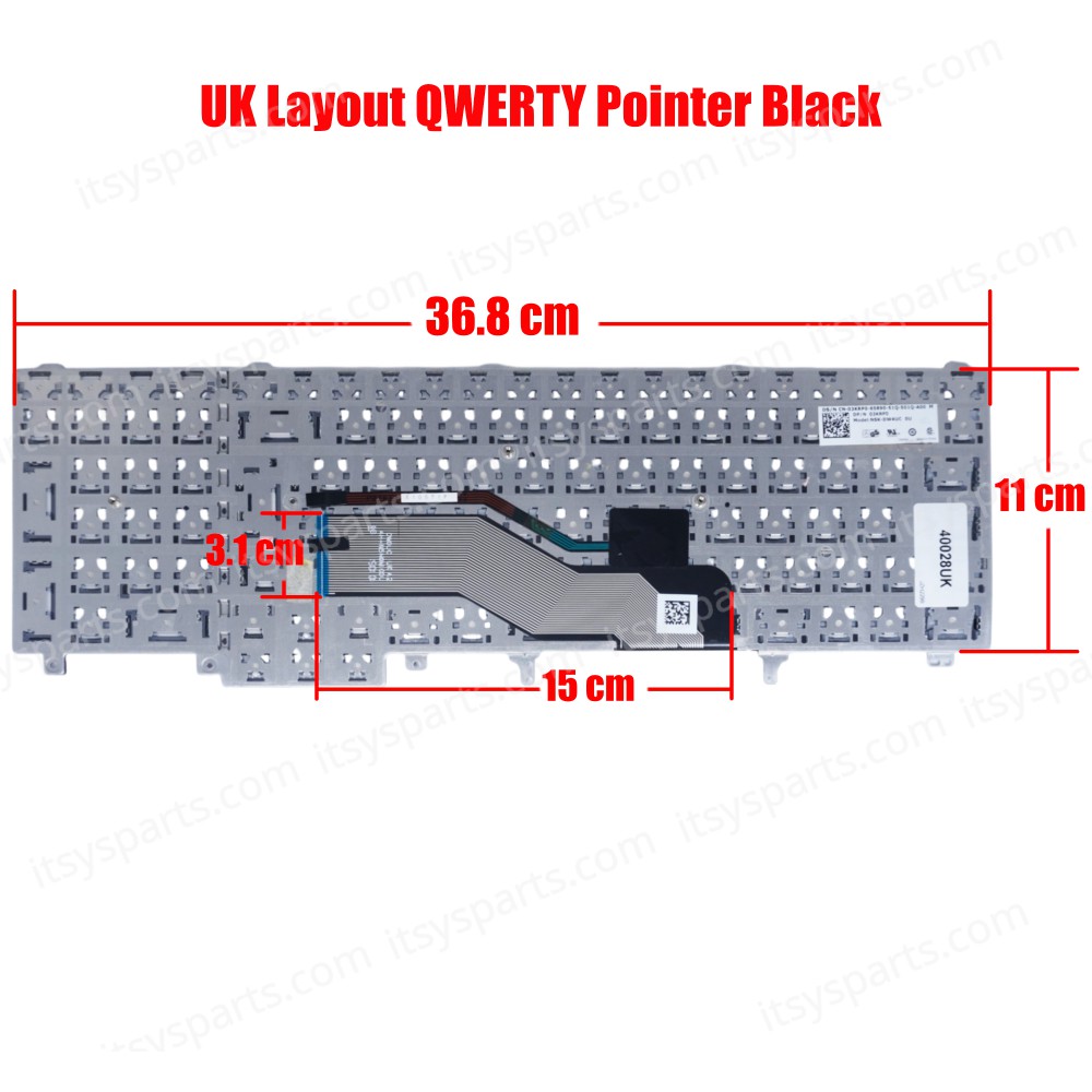 Laptop Keyboard Dell Latitude E5520 E5530 E6520 E6530 Precision M4600 M6600 M6700 02PJKW 05KK5K 07JJNH 0DY26D 0F1CN4 0J8NYG 0T1PYT 0WG3DV 55010K600-035-G 55010NY00-035-G 550110500-515-G UK VERSION BLACK KEYBOARD(Ref.40028UK)