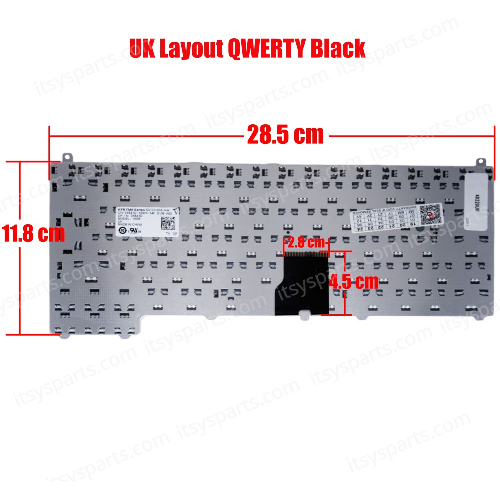 Laptop Keyboard DELL LATITUDE E4200 W688D A037 RN076894 W688D W690D 0W688D CN-0W688D 0X541D KFRTM9 CN0X541D1297614F0014A02 0X541D 0T989G UK VERSION BLACK KEYBOARD(Ref.40220UK)