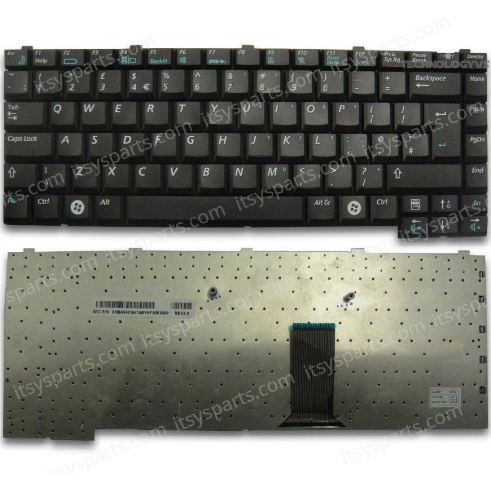 Laptop Keyboard for Samsung R65 NP-R65 NPR65 NP-P50 NPP50 NPR45 BA5901677A CNBA5901328A CNBA5901849DB CNBA5901850 BA59-01677A UK Black ( SKU.40221UK )