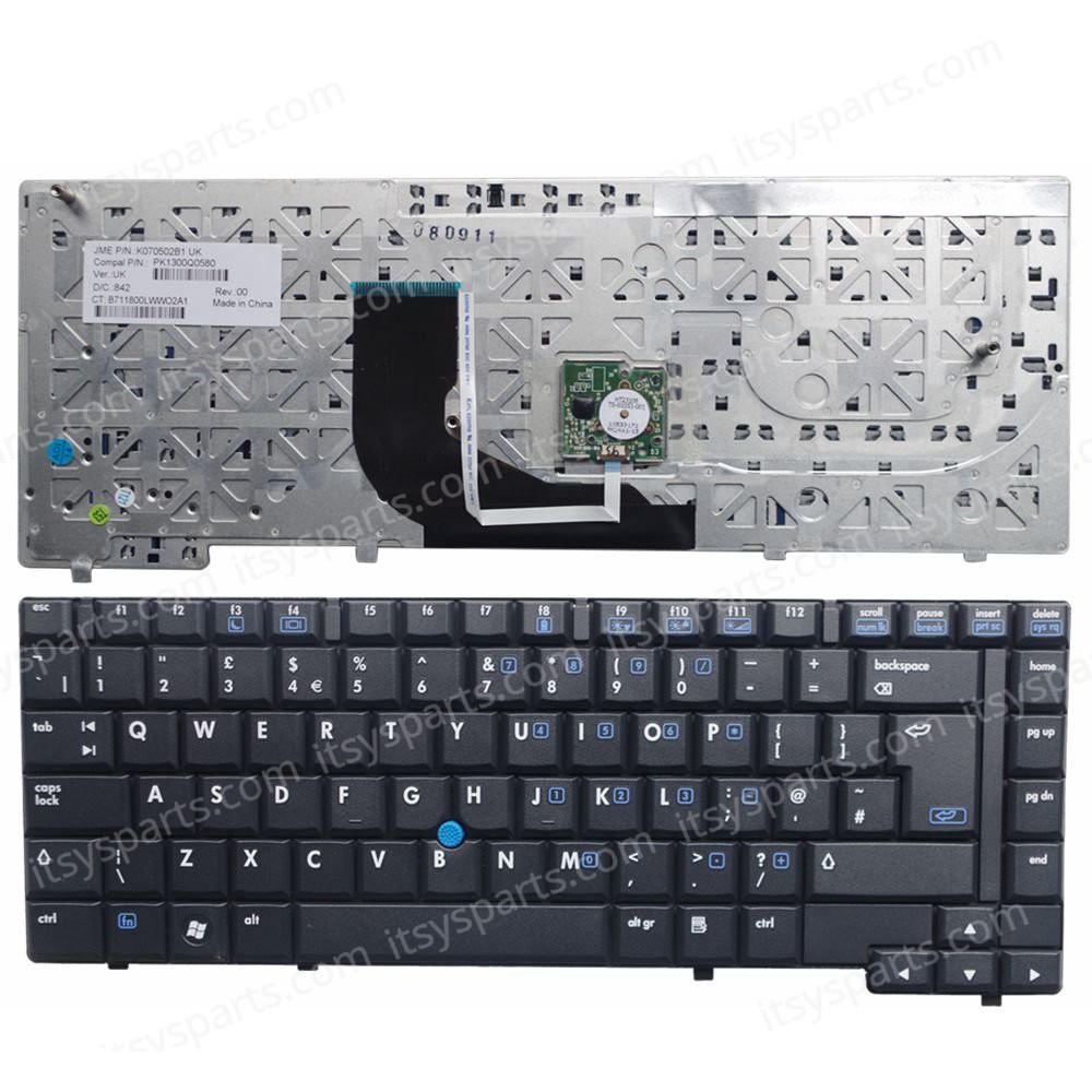 Keyboard Laptop HP 6910 6910B 6910P nc6400 399946-001 399946-161 418910-001 9J.N8282.00F 9J.N8282.00T UK VERSION BLACK KEYBOARD(Ref.40204UK)