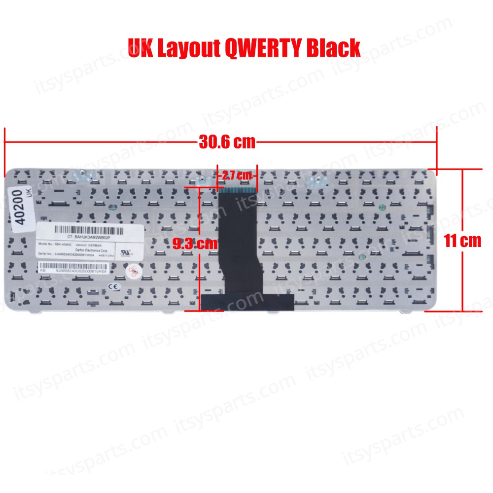 Keyboard Laptop HP Compaq Presario CQ50 G50 Series CQ50Z CQ50Z-100 CQ 50 CQ 50Z G 50 CQ50-100 CQ50-101LA CQ50-103LA CQ50-103NR UK VERSION BLACK KEYBOARD(Ref.40200UK)