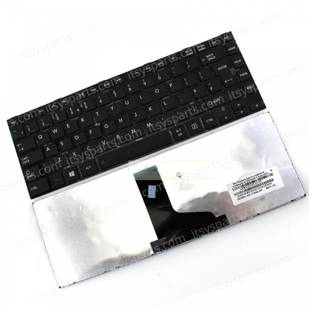 Laptop Keyboard Toshiba Satellite C800 C800D C805-C10B C805-C11B C805-C11B C805-C11R C805-S22B C805-T01B C805-T23R L800 L805 L830 M800 M805 UK VERSION BLACK KEYBOARD(Ref.40199UK)
