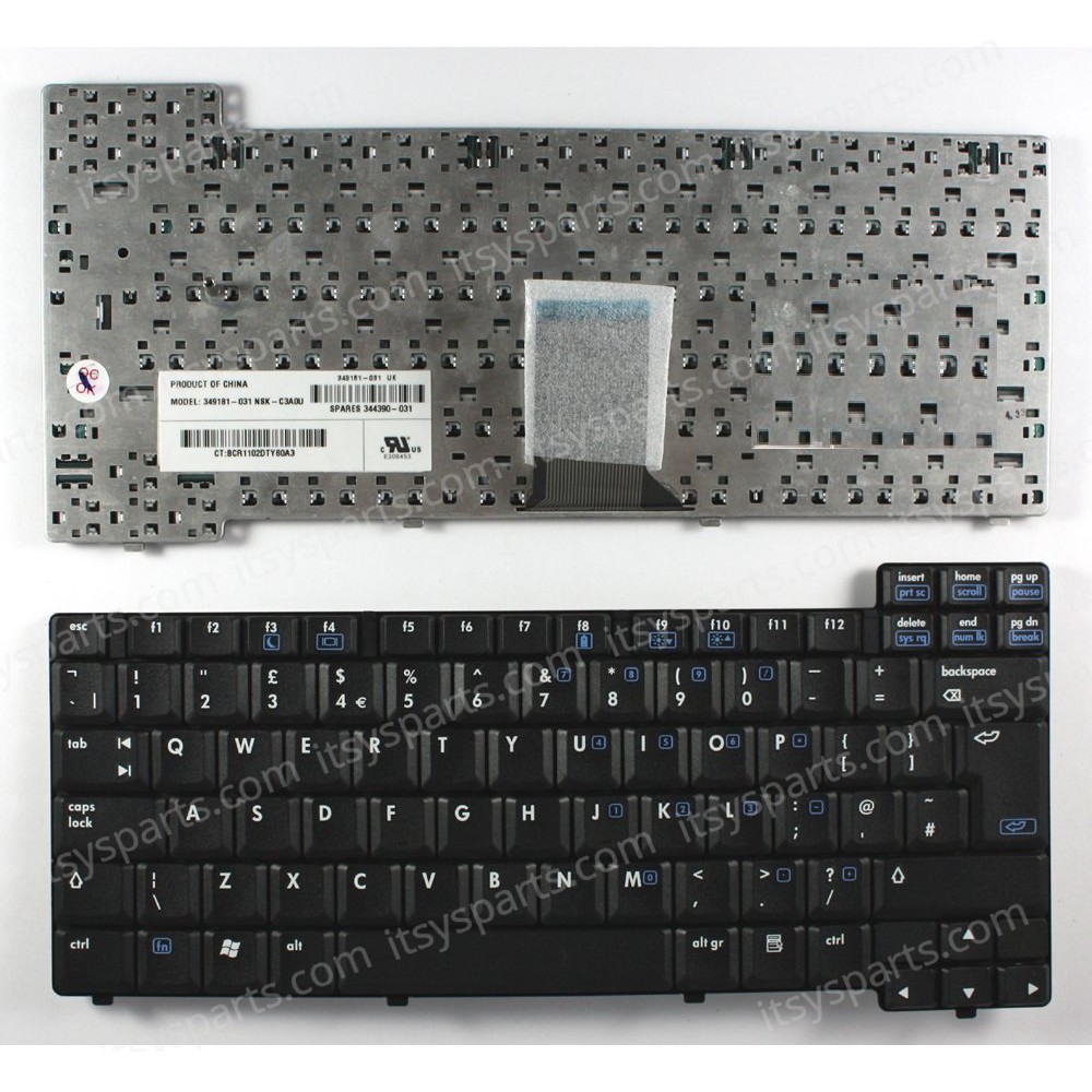 Keyboard Laptop HP NC6000 NW8000 NX5000 NC5000 344391-001 332948-001 UK VERSION BLACK KEYBOARD(Ref.40224UK)