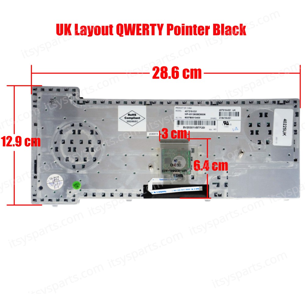 Laptop Keyboard HP NC8200 NC8220 NC8230 NC8230 NC8400 NC8430 NC8440 NW8240 NX7300 NX7400 NX8220 359087-B31 359089-171 407218-041 407218-161 407218-A41 413554-001 413554-031 413554-041 UK VERSION BLACK KEYBOARD(Ref.40225UK)