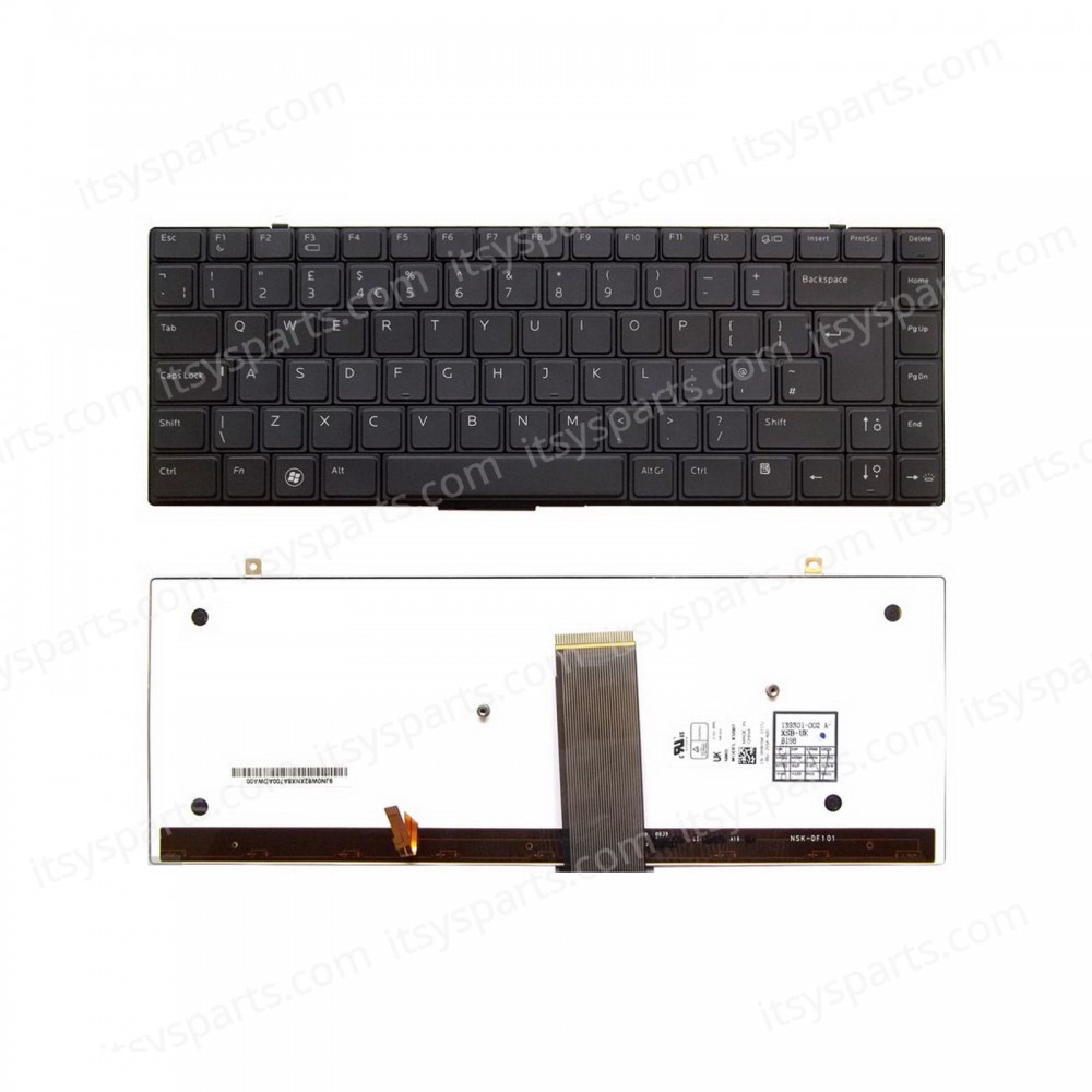 Laptop Keyboard Dell Studio XPS 1340 1360 1640 1645 1647 PP17S PP35L 0M488D LW NSK-DF11D 0C516C C516C 0HW336 0K566K 0N583D HW184 N576D 0N576D AEIM3700010 NSK-DF10R UK VERSION BLACK BACKLIT KEYBOARD(Ref.40191UKBACKLIT)