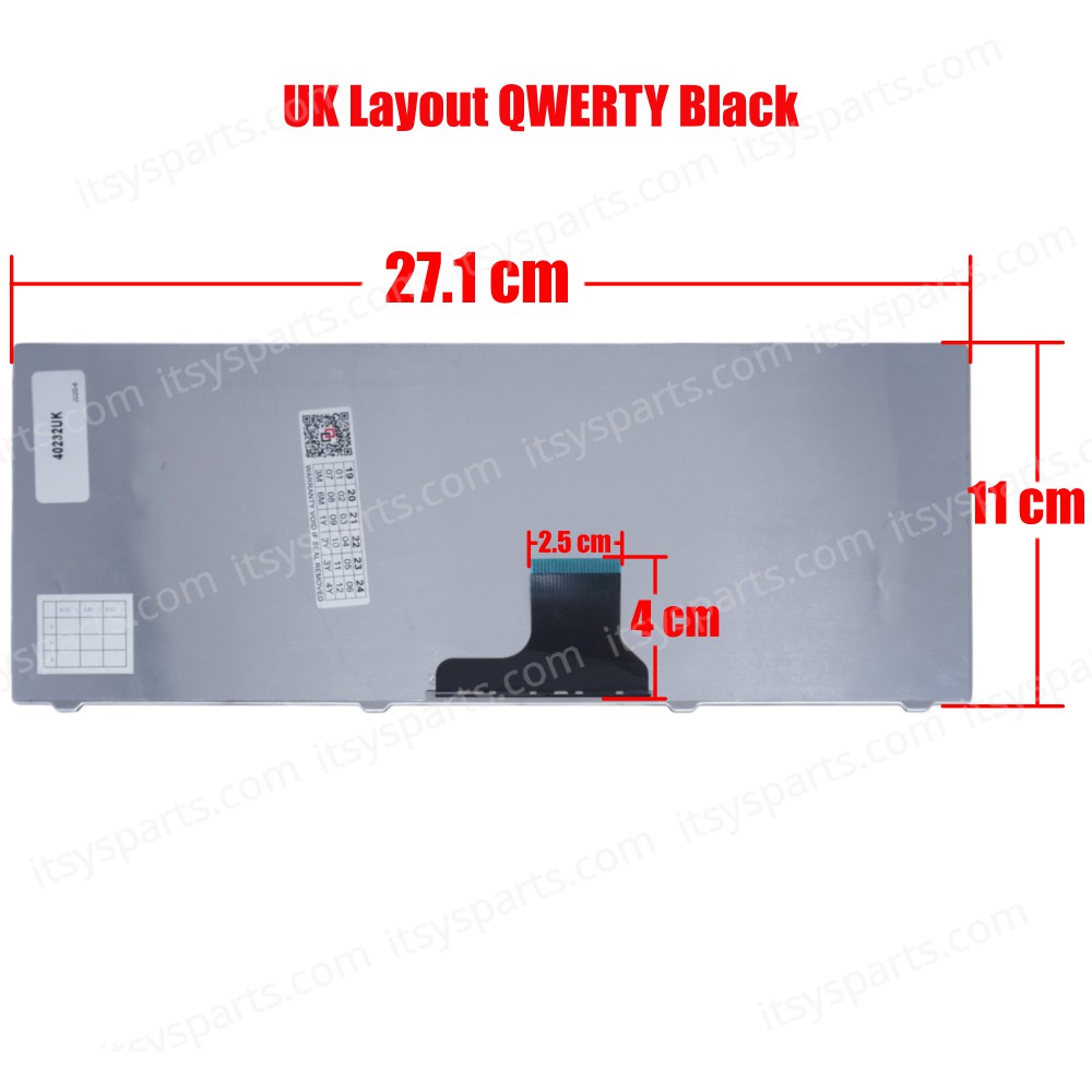 Laptop Keyboard Acer Aspire One 751, 751H, ZA 1410 1810T 1420P 1430 1430Z 1551 1810 1810 1810T 1810TZ 1820PT 1820PTZ 1830 1830 1830T UK VERSION BLACK KEYBOARD(Ref.40232UK)