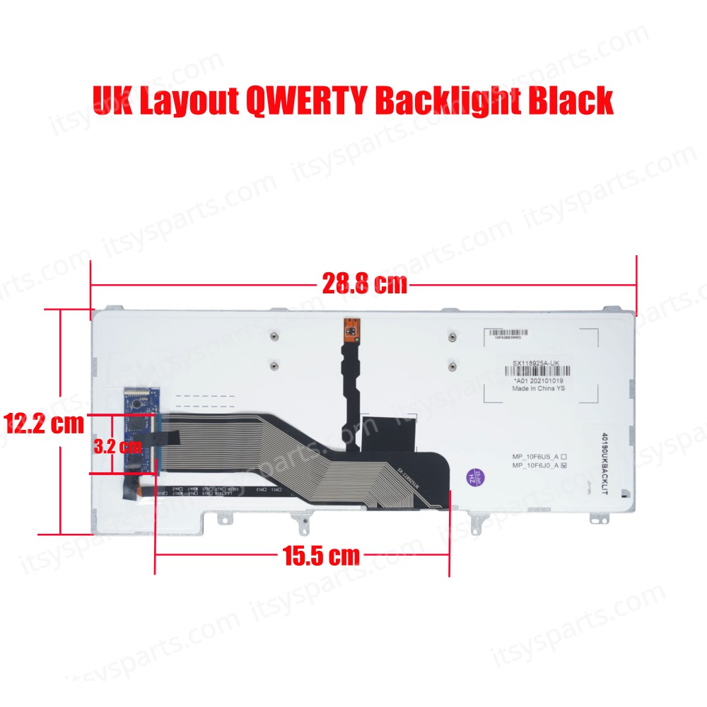 Laptop Keyboard Dell Latitude E6420 E6440 E5420 E5420M E5430 XT3 E6320 E6220 E6420 E6330 E6430 E6420 E6330 E6320 E6420ATG E6430ATG E6430S E5430 E6430 0T7WJ UK VERSION BLACK KEYBOARD(Ref.40190UKBACKLIT)