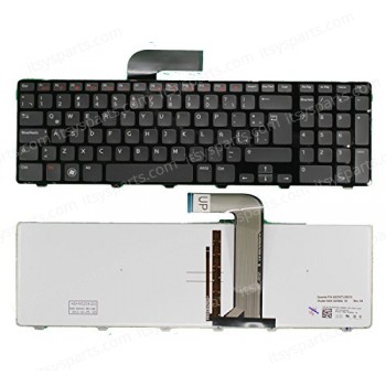 Laptop Keyboard Dell Inspiron 17 17R N7110 Vostro 3750 XPS 17 L702X 454RX 0454RX 5720 7720 454RX 8XN0P 9GTY3 09GTY3 O9GTY3 O8XN0P 08XN0P AEGM7U00120 M22MF UK VERSION BLACK WITH BACKLIT KEYBOARD (Code 40003UKBACKLIT)