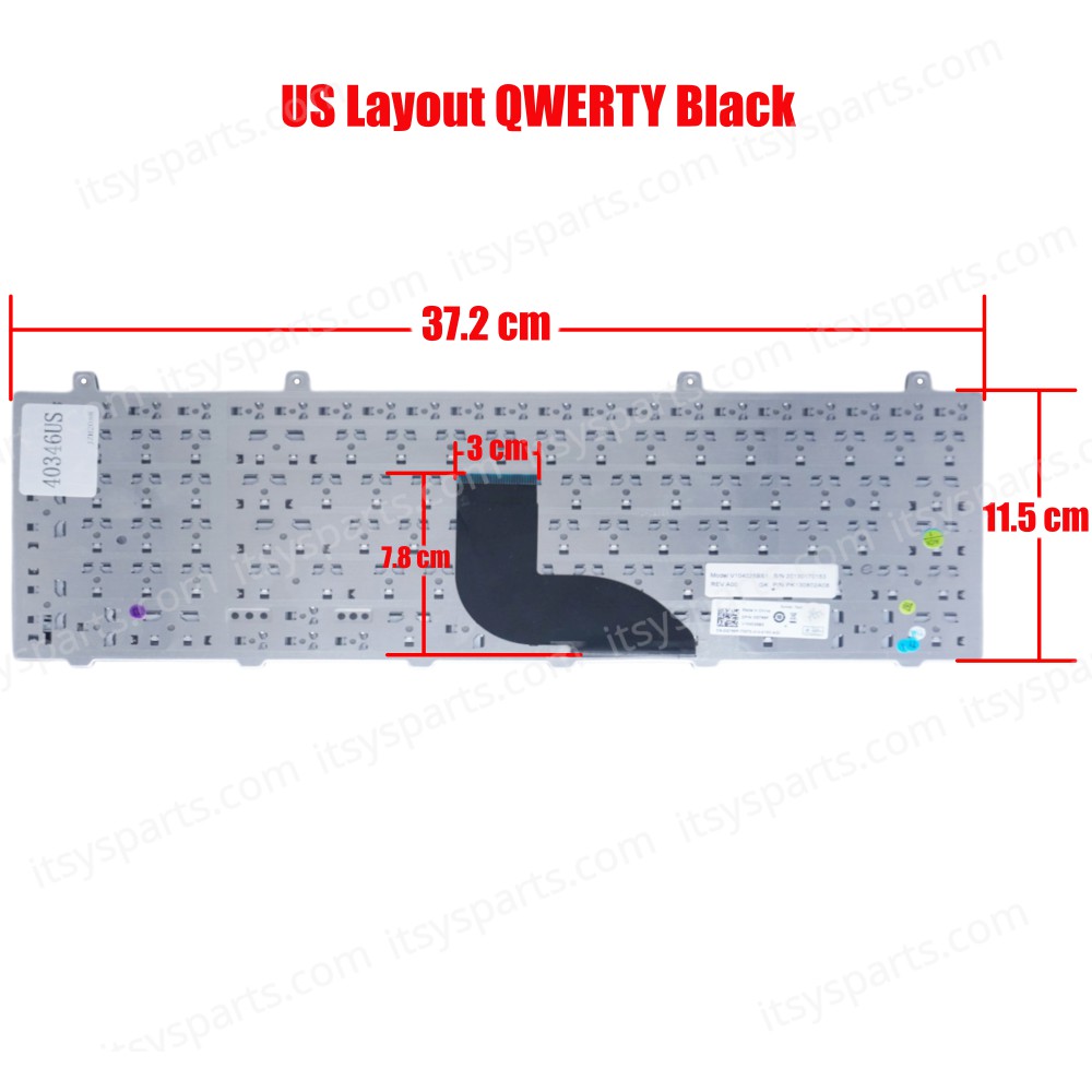 Laptop Keyboard DELL Studio 1749 XPS 17 L701X, 1749 ,1745, 1747 Dell Studio 1749, L701X, XPS17 OF939P DELL STUDIO 1749 1747 AEGM7G00110 AEGM7N00110 AEGM7P00110 AEGM7Q00110 (Ref.40346US)
