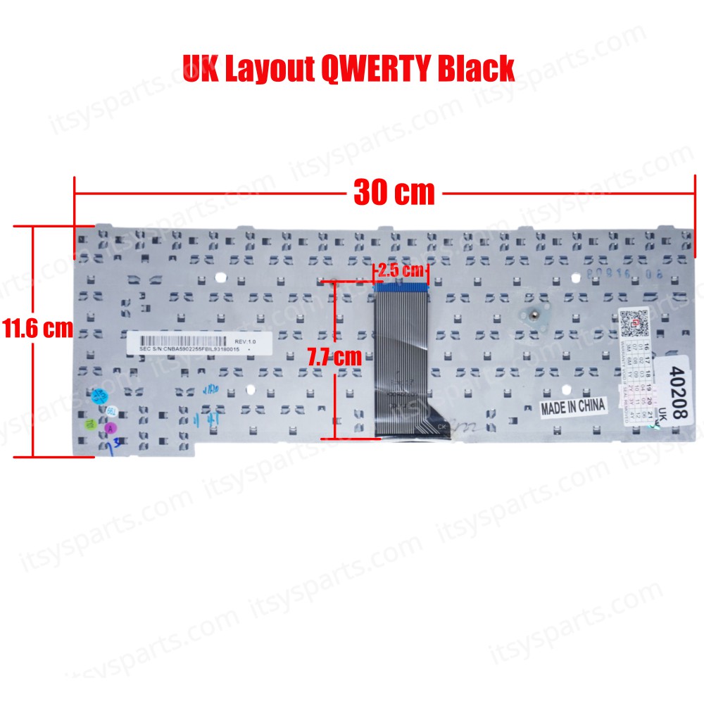 Laptop Keyboard Samsung Q308 Q310 V072260CK1 BA59-02255F UK Keyboard(Ref.40208UK)