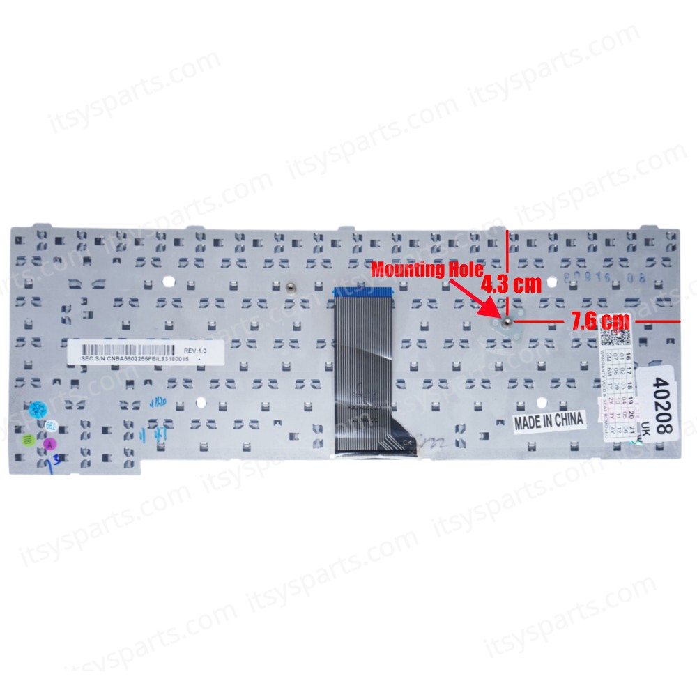 Laptop Keyboard Samsung Q308 Q310 V072260CK1 BA59-02255F UK Keyboard(Ref.40208UK)