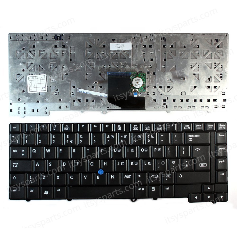 Keyboard Laptop HP Compaq EliteBook 8530 8530P 8530W 495042-001 495042-DJ1 495042 With Pointer UK VERSION BLACK KEYBOARD(Ref.40203UK)