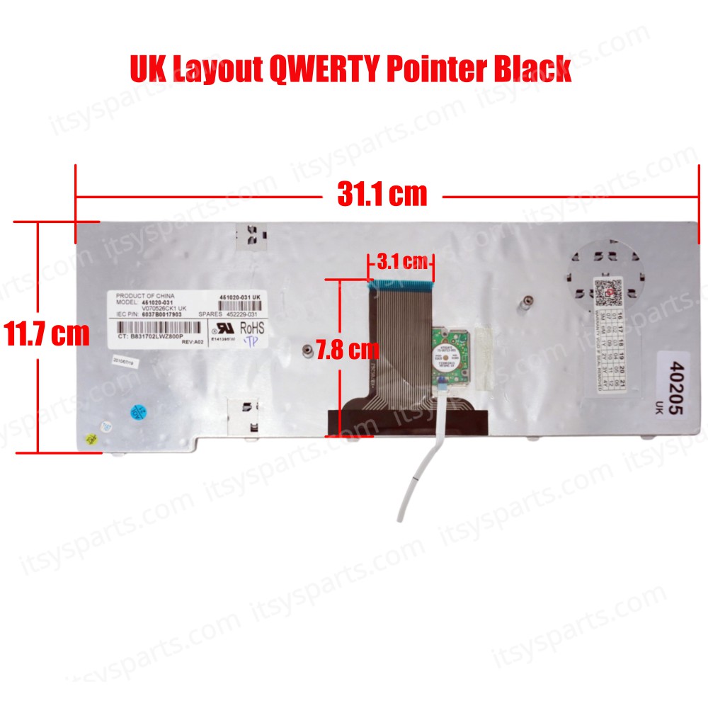 Keyboard Laptop 8510 8510P 8510W 451020-051 HP 451019-001 451019-031 451019-071 451019-A41 451019-AB1 451020-001 451020-001 451020-041 451020-051 451020-061 451020-071 451020-131 451020-141 451020-161 451020-171 UK VERSION BLACK KEYBOARD(Ref.40205UK)