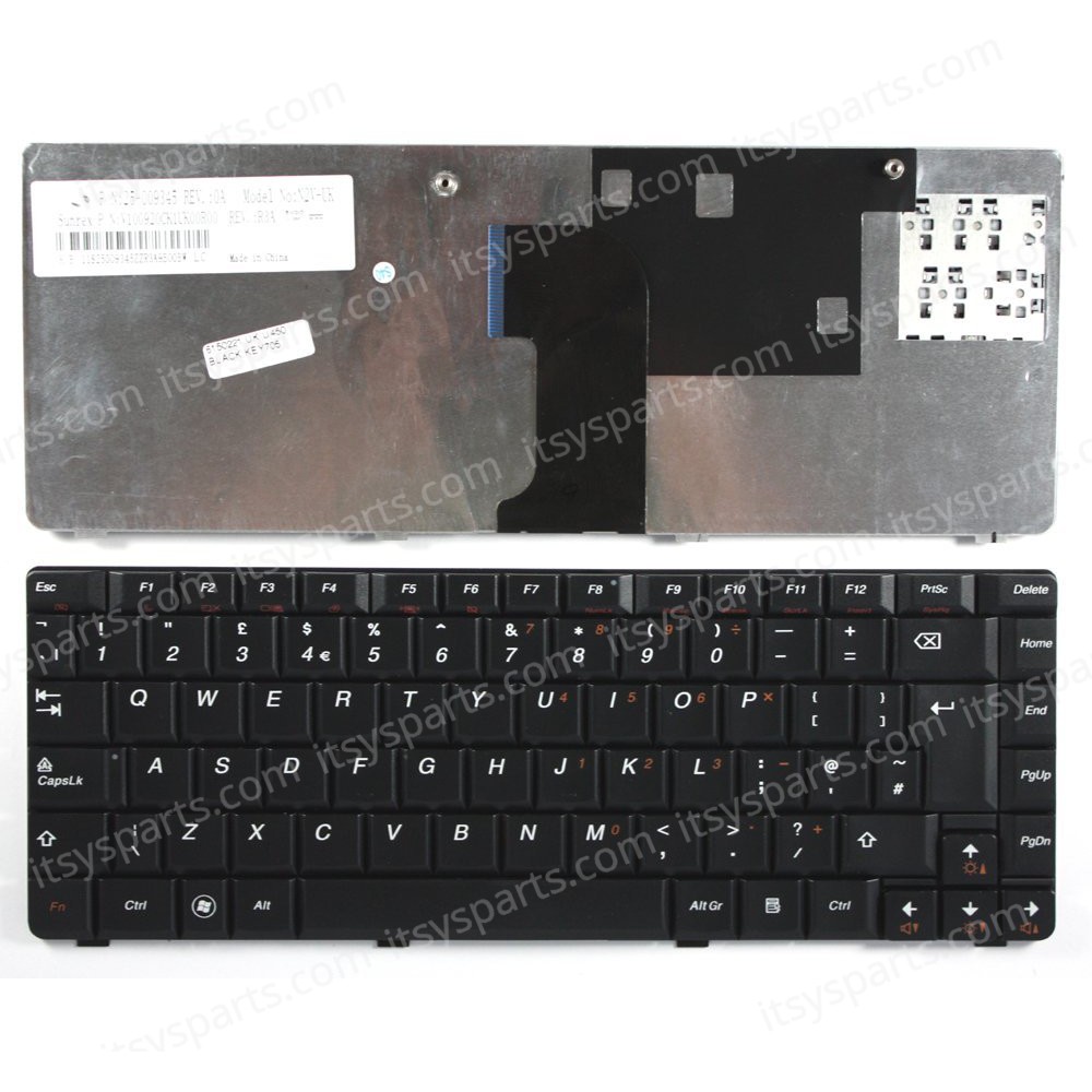 Keyboard Laptop Lenovo E45 Ideapad U450 U450A U450G U450P V360 V360A N2V-GR 25-009309 25-009333 25-009335 25-009344 25-009345 25-010347 25-010354 25-010526 25010533 AEVA3ST7013 UK VERSION BLACK KEYBOARD (Ref.40217UK)