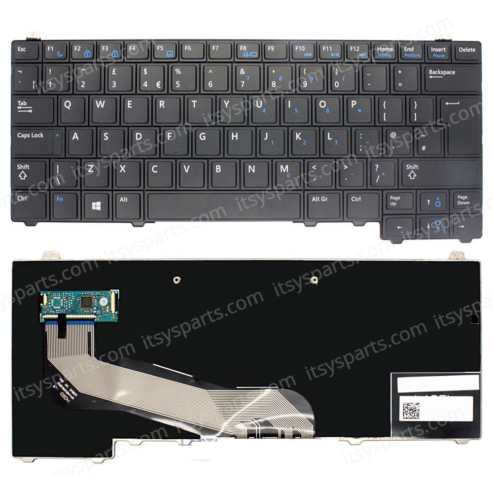 Laptop Keyboard DELL Latitude 14 5000 E5440 SN7223 Y4H14 0Y4H14 OY4H14 PK130WQA00 NSK-LDBUC 3KK86 03KK86 PK130WQ4B00 PK130WQ3B00 MP-13B73USJ698 SG-60720 SN7223BLC4FHX 0C4FHX BLACK Laptop Keyboard(Ref.40257UK)