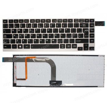 Laptop Keyboard Toshiba Satellite Click W30T W30T-A W35T-A W30 W30DT W30DT-A W30DT-A-100 W30DT-AT01S W30T W30T-A W30T-A-101 W35-A3300 W35DT W35DT-AST2N01 4B.N8U04.011 Laptop Notebook New Backlit (Ref.40261UKBACKLIT)