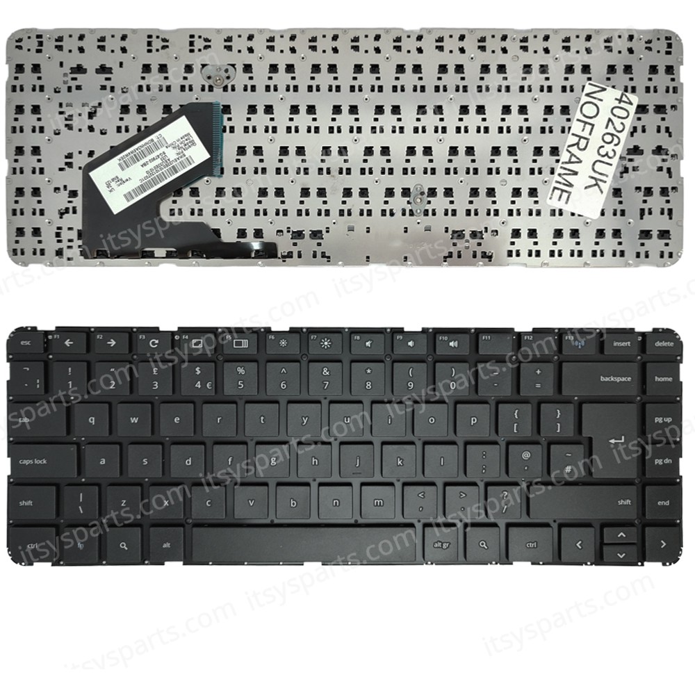 Keyboard Laptop HP Pavilion Sleekbook 14-B000 14-B000EO 14-B000EX 14-B000SG 14-B000SS 14-B000SX 14-B001AU 14-B001EA 14-B001EK 14-B001SA 14-B001TX 14-B002AU 14-B002EA 14-B002EO 14-B002SK UK KEYBOARD (Ref.40263UKNOFRAME)