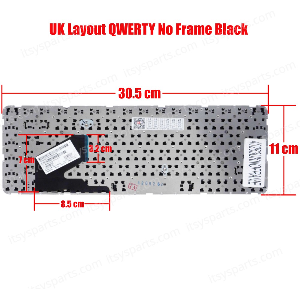 Keyboard Laptop HP Pavilion Sleekbook 14-B000 14-B000EO 14-B000EX 14-B000SG 14-B000SS 14-B000SX 14-B001AU 14-B001EA 14-B001EK 14-B001SA 14-B001TX 14-B002AU 14-B002EA 14-B002EO 14-B002SK UK KEYBOARD (Ref.40263UKNOFRAME)