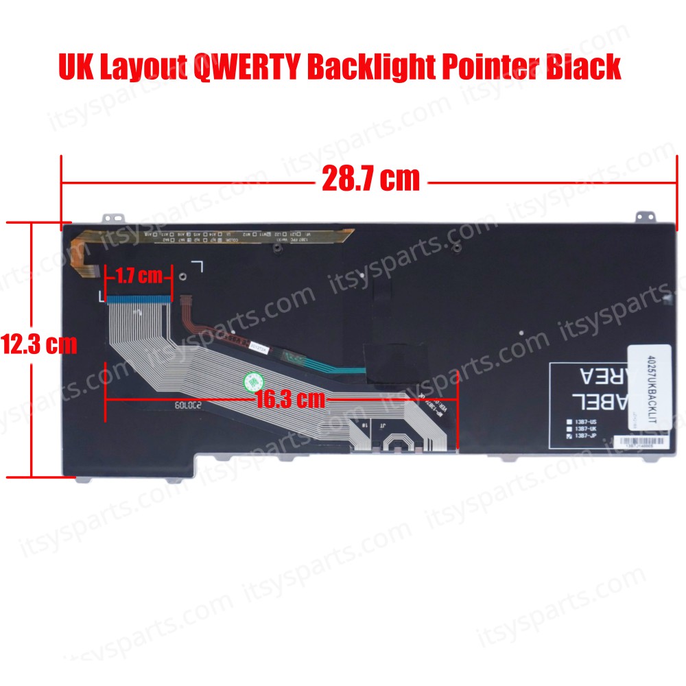 Laptop Keyboard DELL Latitude 14 5000 E5440 SN7223 Y4H14 0Y4H14 OY4H14 PK130WQA00 NSK-LDBUC 3KK86 03KK86 PK130WQ4B00 PK130WQ3B00 MP-13B73USJ698 SG-60720 SN7223BL C4FHX 0C4FHX BLACK BACKLIT (Ref.40257UKBACKLIT)