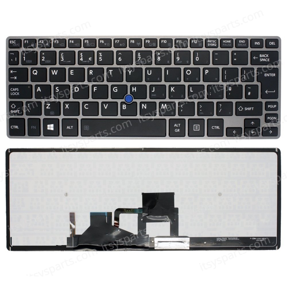 Keyboard Laptop Toshiba Portege Z30 Z30 Series Z30-A Z30-A Series Z30-A-006 Z30-A-00U Z30-A-108 Z30-A-10P Z30-A-10W Z30-A-11 Z30-A-111 Z30-A-12T Z30-A-12U Z30-A-13E Z30-A-13X Z30-A-15W Z30-A-16U Z30-A-17D UK Frame Keyboard(Ref.40254UK)