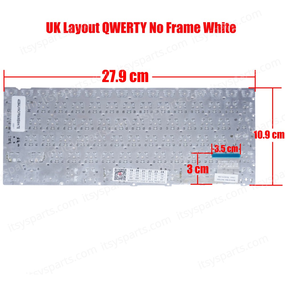 Laptop Keyboard Samsung NP905S3G 905S3G 905S3G-K01 905S3G-K02 905S3G-K04 906S3G 915S3G 915S3G-K01 915S3G-K02 ATIV Book 9 Lite NP905S3G NP905S3G NP905S3G-K01 NP905S3G-K01CN Laptop Keyboard UK English White (Ref.40264UKNOFRAMEWHITE)