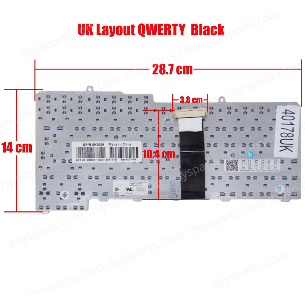 Laptop Keyboard Dell Inspiron 6000 9200 9300 Latitude D510 D610 XPS M170 Dell 0H5639 H5639 0H5644 A196 H5639 K051125X T197 V-0511BIAS2 V022422BK1 V0511BIBK1 H4408 0F5837 J197 KFRMB2 H5639 D4825 G4234 H5627 0H5627 H5646 0H5646 0H5646 (Ref.40178UK) Laptop Keyboard Dell Inspiron 6000 9200 9300 Latitude D510 D610 XPS M170 Dell 0H5639 H5639 0H5644 A196 H5639 K051125X T197 V-0511BIAS2 V022422BK1 V0511BIBK1 H4408 0F5837 J197 KFRMB2 H5639 D4825 G4234 H5627 0H5627 H5646 0H5646 0H5646 (Ref.40178UK)