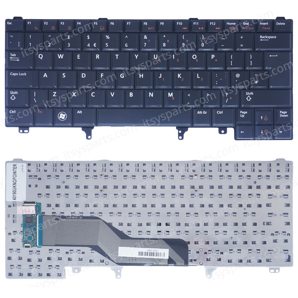 Laptop Keyboard Dell Latitude E6420 E6440 E5420 E5420M E5430 XT3 E6320 E6220 E6420 E6330 E6430 E6420 E6330 E6320 E6420ATG E6430ATG E6430S E5430 E6430 0T7WJ 9Z.N5MBC.C0U Keyboard Layout UK (Ref.40190UKNOPOINTER)