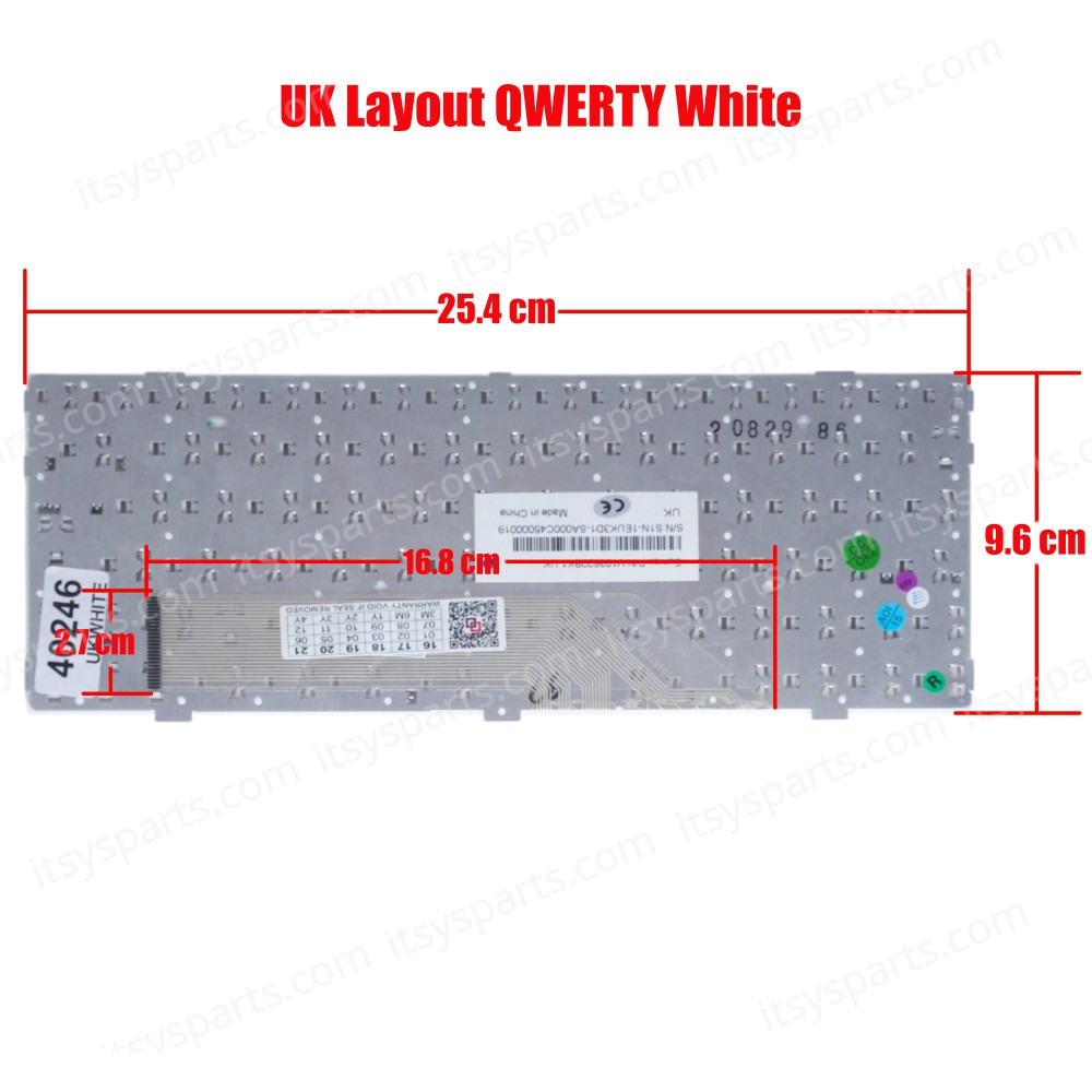 Laptop Keyboard MSI U135  U135DX U160DX U160 U180 V103622AS1 S1N-1EUK341-SA0 V103622AK1 White Notebook Uk Layout with Frame(Ref.40246UKWHITE)