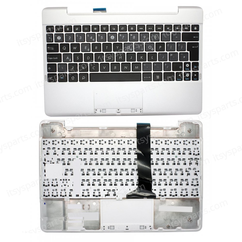 Laptop Keyboard Asus Transformer Pad TF300T UK Keyboard 13A027604057M MP-11F16CH-442 TF300TL-B1-BL TABLET UK Silver Palmrest KEYBOARD(Ref.40276UK)
