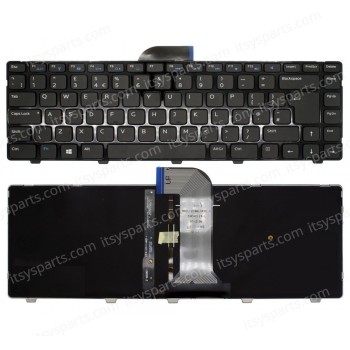 Laptop Keyboard Dell Inspiron 14 3421 3437 14R 5421 5437 15Z 5523 M431R Latitude 3440 Vostro 2421 0NG6N9 6H10H 9Z.N8VSW.00L UK VERSION BACKLIT BLACK KEYBOARD (CODE 40180UKBACKLIT)