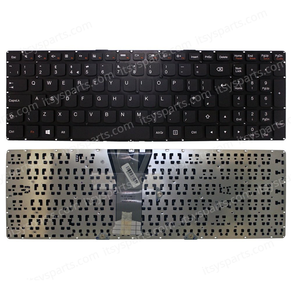 Keyboard Laptop Lenovo IdeaPad Flex15 G500S G505S S500 S510 S510P Z510 25211050 25211028 25211020 59387570 59401418 59406579 59406940 MP-12U73US-686 T6E1-US UK KEYBOARD NOFRAME (Ref.40109UKNOFRAME)