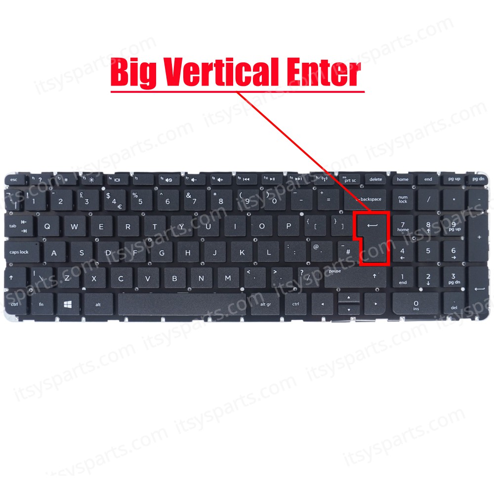 Keyboard Laptop HP PAVILION 15-E 15E 15-N 250 G3 250 G2、 250 G3、 255 G2、 255 G3、 256 G2、 256 G3 708168-001 AER65U00210414QB 9Z.N9HSC.60L NSK-CN6SCUK KEYBOARD UK VERSION BLACK KEYBOARD NO FRAME(Ref.40033UKNOFRAME)