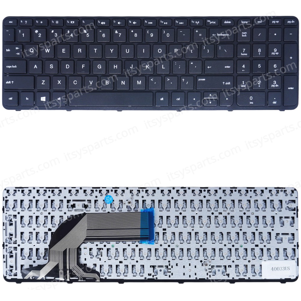 Keyboard Laptop HP PAVILION 15-E 15E 15-N 250 G3 250 G2、 250 G3、 255 G2、 255 G3、 256 G2、 256 G3 708168-001 AER65U00210414QB 9Z.N9HSC.60L NSK-CN6SCUK KEYBOARD US VERSION BLACK KEYBOARD WITH FRAME(Ref.40033US)