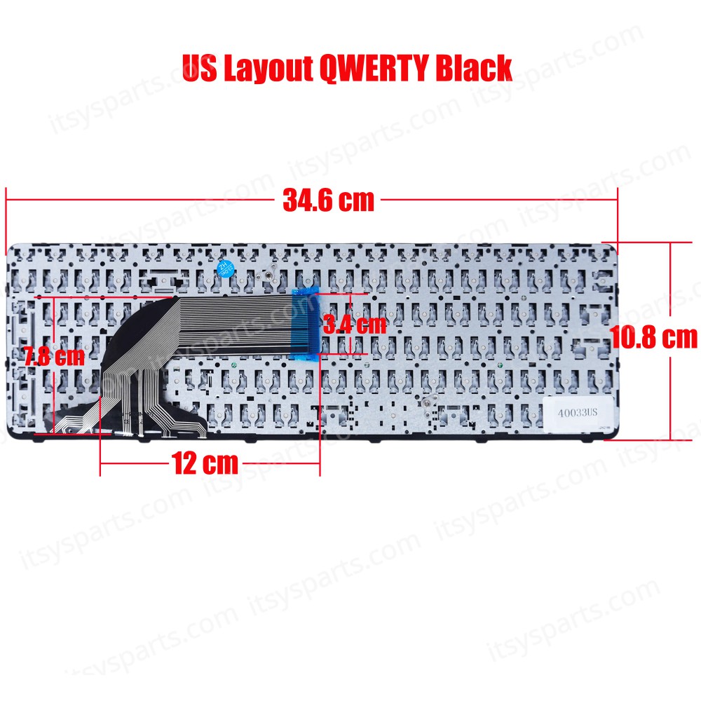 Keyboard Laptop HP PAVILION 15-E 15E 15-N 250 G3 250 G2、 250 G3、 255 G2、 255 G3、 256 G2、 256 G3 708168-001 AER65U00210414QB 9Z.N9HSC.60L NSK-CN6SCUK KEYBOARD US VERSION BLACK KEYBOARD WITH FRAME(Ref.40033US)