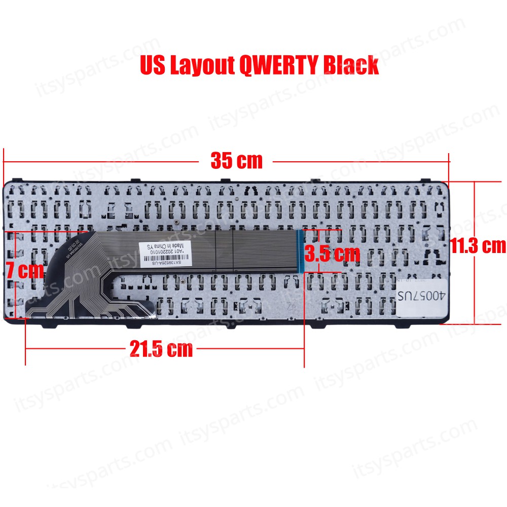 Laptop Keyboard HP Probook 450 G0 450 G1 455 G1 470 G1 470 G1 6037B008852 SG-61300-X2A 727682-001 721953-001 90.4ZA07.L01 MP-12M73US-442 768787-001 6037B0088501 V139502AS1 PK1315A2A00 US Black (Ref.40057US)
