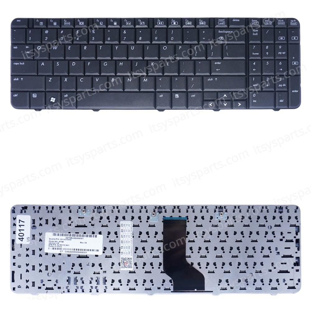 Keyboard Laptop HP Compaq Presario CQ60 CQ60Z G60 G60T 496771-001 502958-001 20150318293 9J.N0Y82.A01 AAT6BUSSWW001 V091452AS1 MP-08A93US-442 496771-001 NSK-HAA01 496771-001 535009-001 NSK-HAC01,MP-08A96GB-442(Ref.40117US)