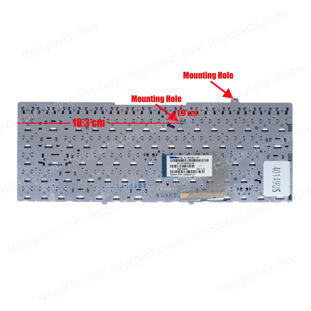 Laptop Keyboard Sony VAIO VGN-FW 9J.N0U82.001 9J.N0U82.00J 9J.N0U82.101 9J.N0U82.10U NSK-S8001 NSK-S8101 NSK-S810U VAIO VGN-FW Series Keyboard VGN-FW VAIO VGN-FW11E VAIO VGN-FW11M VAIO VGN-FW11S VAIO VGN-FW11ZU(Ref.40149US)