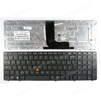 Keyboard Laptop HP EliteBook 8560w 8570W 8570 With Pointer HP 55010S400-035-G 9z.n6gpf.a0l BM22T00P55011SP00-035-G 690647-001 703149-001 55011ST00-035-G 652682-001 690647-161 UK Keyboard(Ref.40159UK)