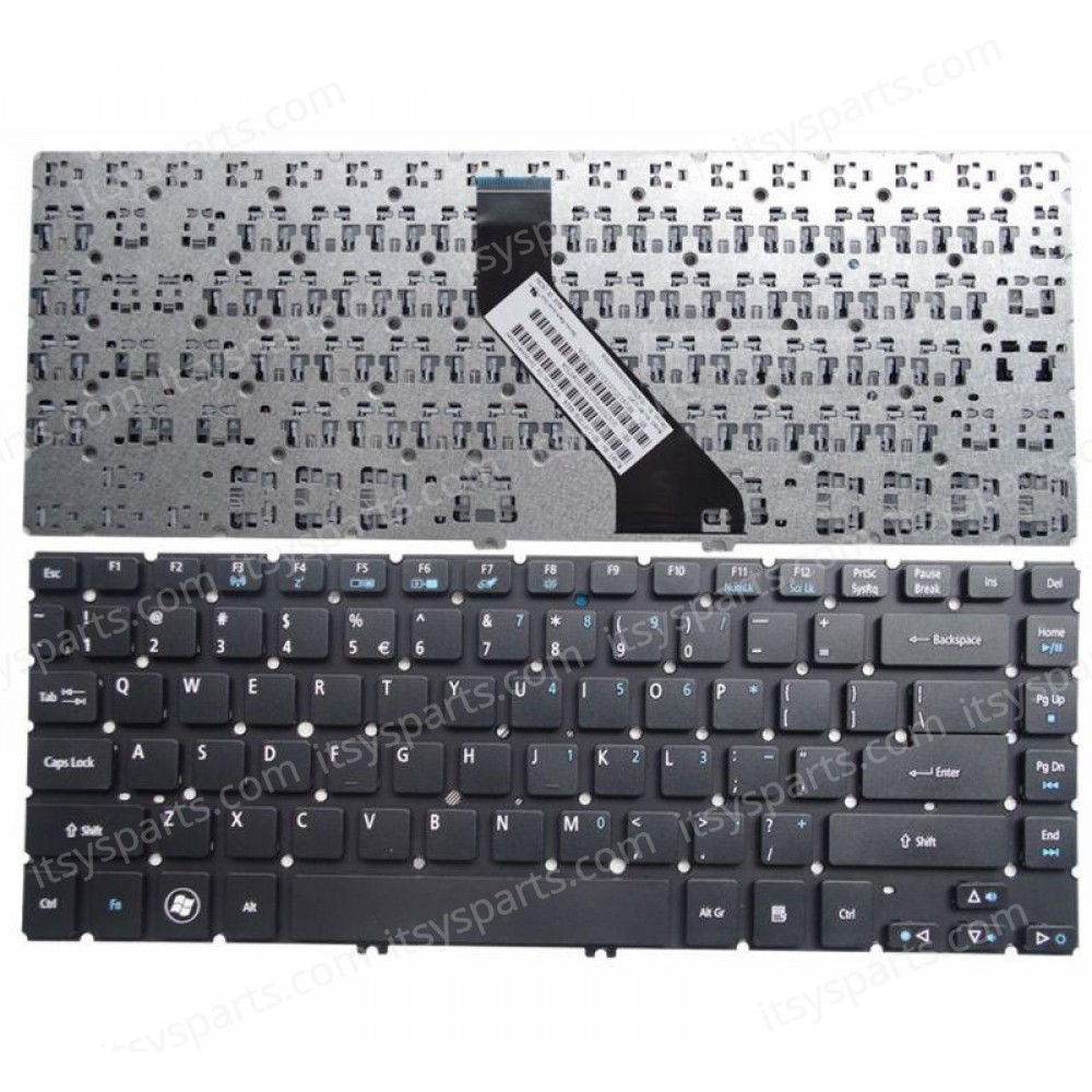 Laptop Keyboard for Acer Aspire V5-471 V5-431 M5-481 V5-431G V5-431P R25SW 9Z.N8DSW.50S 9Z.N8DSW.51D NSK-R25SW MP-11F73U4-4424 NK.I1413.01S US No Frame Black ( SKU.40231USNOFRAME )