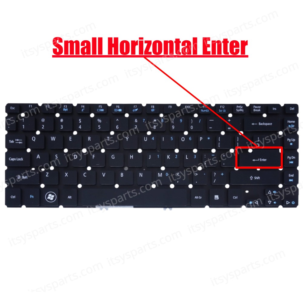 Laptop Keyboard for Acer Aspire V5-471 V5-431 M5-481 V5-431G V5-431P R25SW 9Z.N8DSW.50S 9Z.N8DSW.51D NSK-R25SW MP-11F73U4-4424 NK.I1413.01S US No Frame Black ( SKU.40231USNOFRAME )