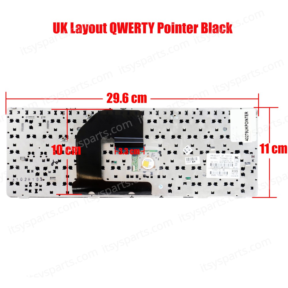 Laptop Keyboard HP 6037B0058806 6037B0058809 6037B0058809 6037B0058810 6037B0058826 6037B0064826 6037B0065101 6037B0065201 635768-001 635768-031 635768-041 635768-051 635768-061 635768-071 635768-121 635768-131 635768-161 635768-171 (Ref.40279UKPOINTER)