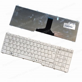 Laptop Keyboard for Toshiba Satellite L755 C650 C650D C655 C655D L650 L650D L655 L655D L670 L670D L675 L675D Pro C650 C655 C660 C665 L650 L655 L670 UK White ( SKU.40010UKWHITE )