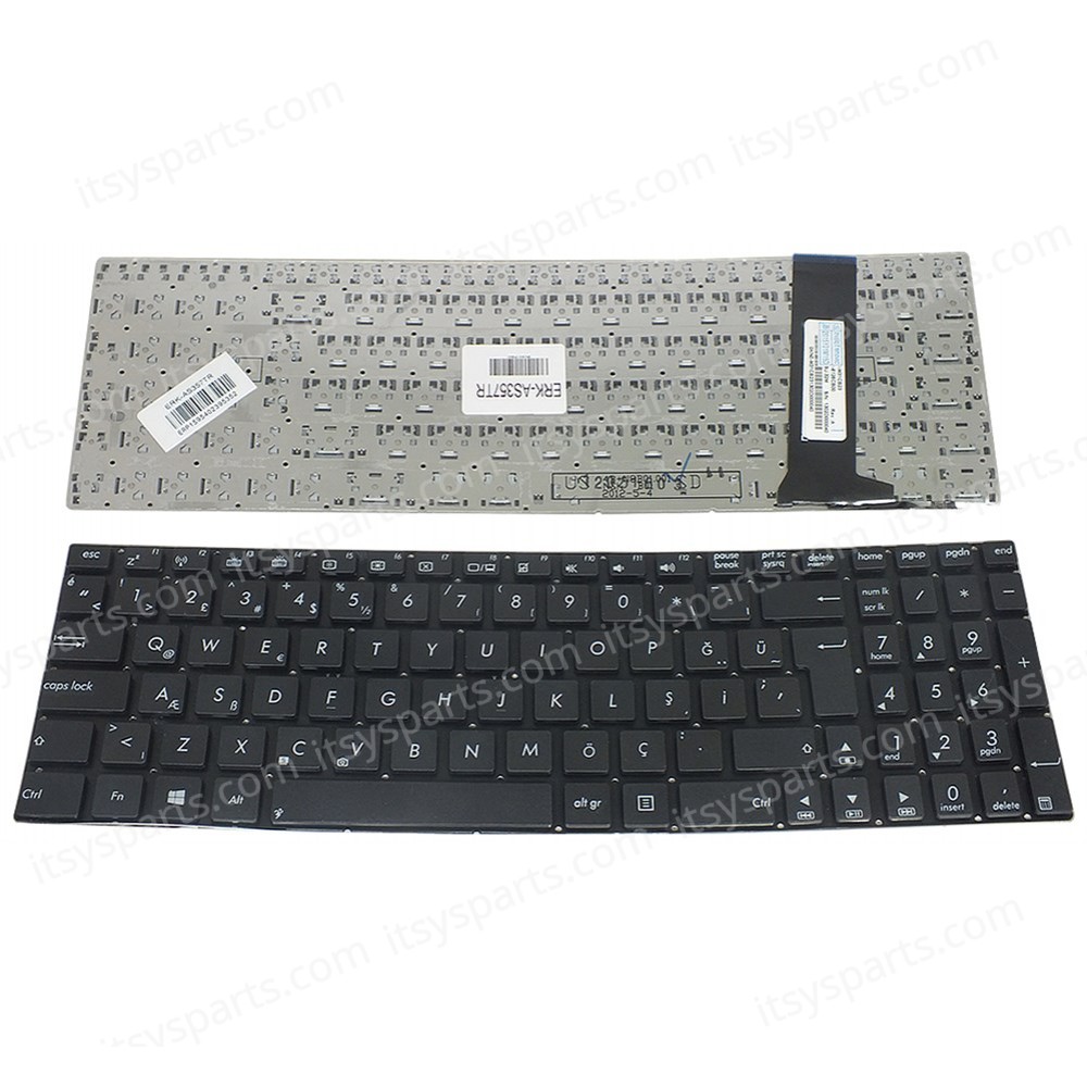 Keyboard Laptop Keyboard ASUS N550 N550JA N550JK N550JV N550LF N750 N750JK N750JV ERK-AS357TR-19 4h+n8bom.g1u UK NO FRAME VERSION(Ref.40299UKNOFRAME)