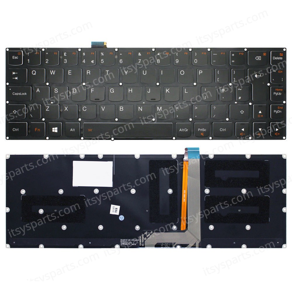 Keyboard Laptop Keyboard Lenovo Ideapad Yoga 3 Pro 13 UK Keyboard SN20F66312 V-148520AK1 PK130TA1A00 SN20F66305 UK NO FRAME VERSION(Ref.40300UKNOFRAME)
