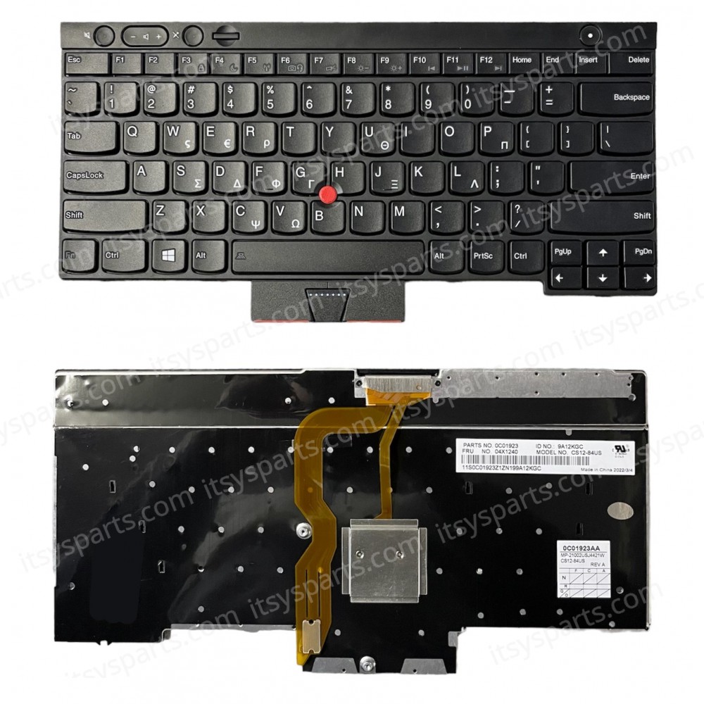 Keyboard Greek-Greek Laptop IBM L430 L530 T430 T430I T430S T530 T530i W530 X230 X230 X230I X230T 0C01973 04X1290 04W3025 04X1201 04X1274 04X1315 04X1353 04Y0490 0B36031 0C01885 0C01957 0C01997 GR Laptop Keyboard(Ref.40256GR)