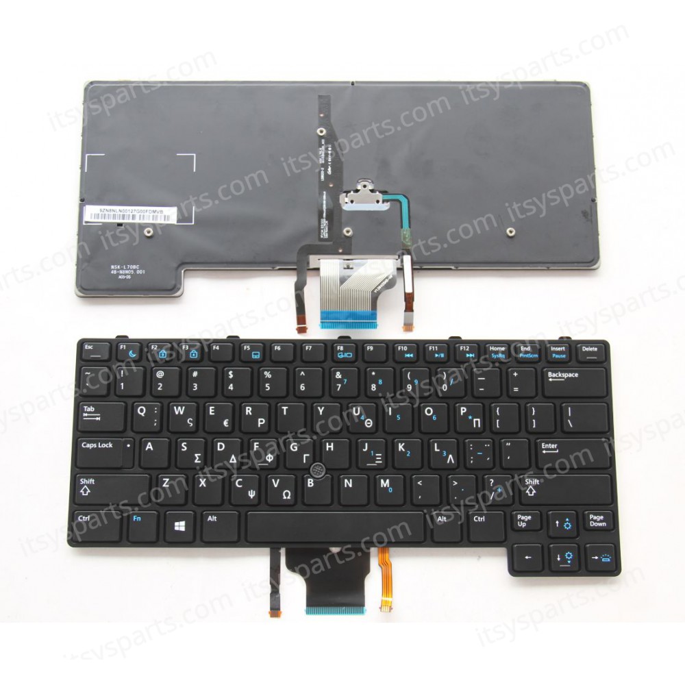 Keyboard Greek-Greek Laptop Keyboard Dell Latitude 6430u Ultrabook Dell Latitude 6430u backlit black PN:PK130R81A07 Model:NSK-L70BC 0L DP/N:0JF32H 9ZN8NBC001 4B+N8N05.001 9ZN8NLN001 V136425AS-HF GR VERSION BLACK KEYBOARD(Code 40308GR)