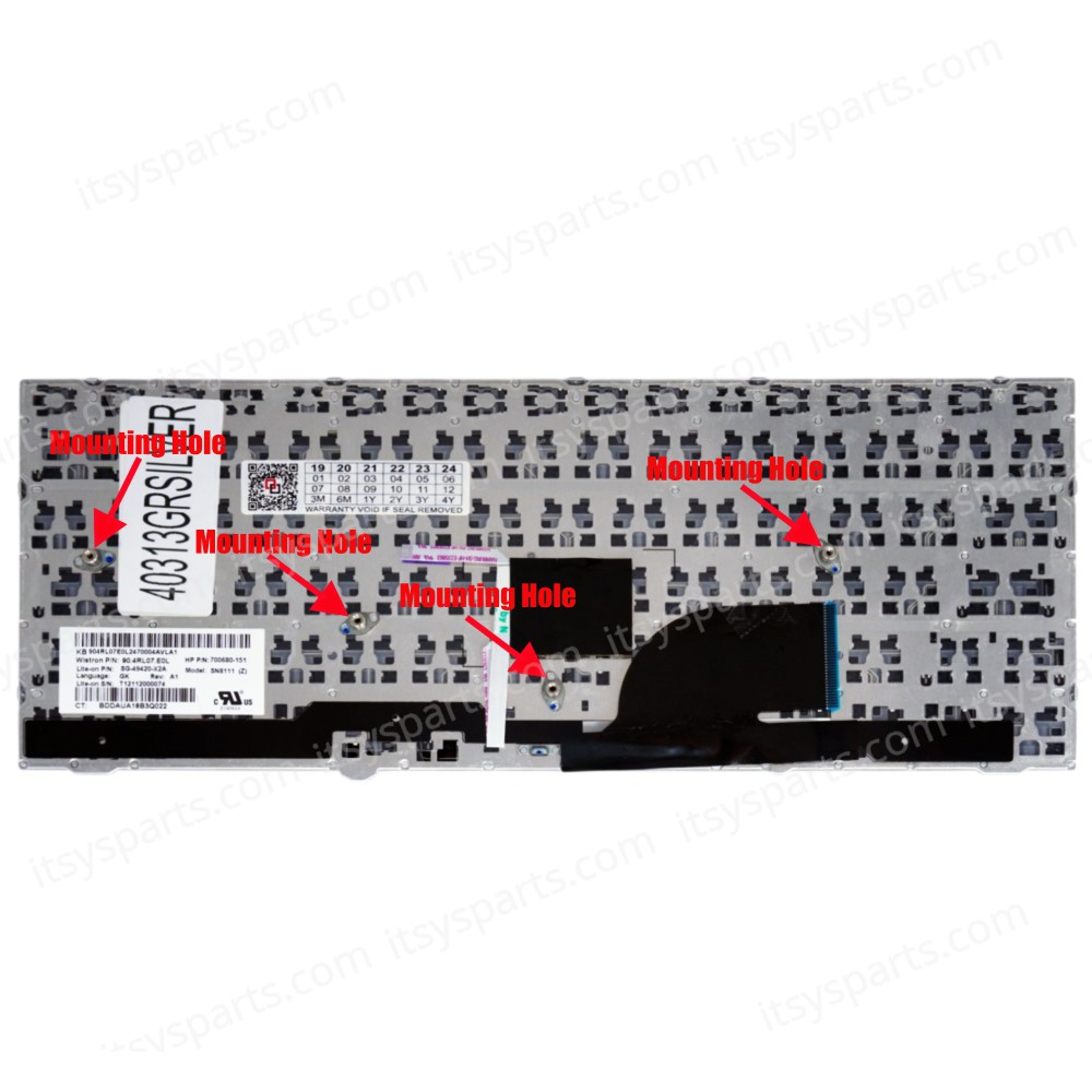 Keyboard Greek-Greek Laptop Keyboard HP EliteBook 2170p 2170 90.4RL07.I0L SG-49400-X2A 677598-151 707877-151 6H.4RLKB.110 7056145-151 with point frame GR Silver (Ref.40313GRSILVER)