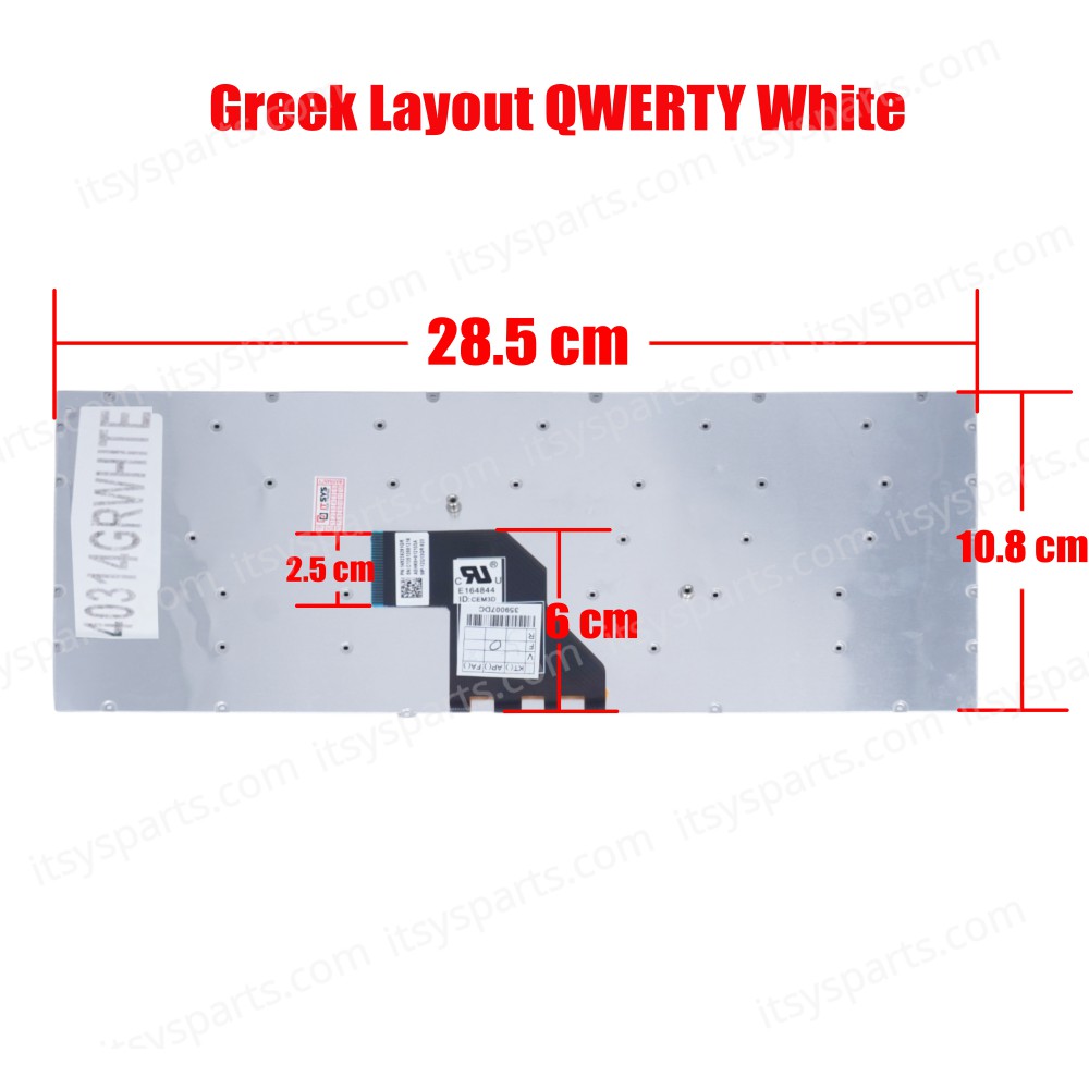 Keyboard Greek-Greek Laptop Keyboard Sony 149236641 149236721US 149236761 149236891PT 149237061 149237331USX 149237471 ES 149238861 14923927IES 9Z.NADBQ.00R 9Z.NADBQ.01E 9Z.NADBQ.10S 9Z.NADBQ.11D AEHK8P001203A(Ref.40314GRWHITE)