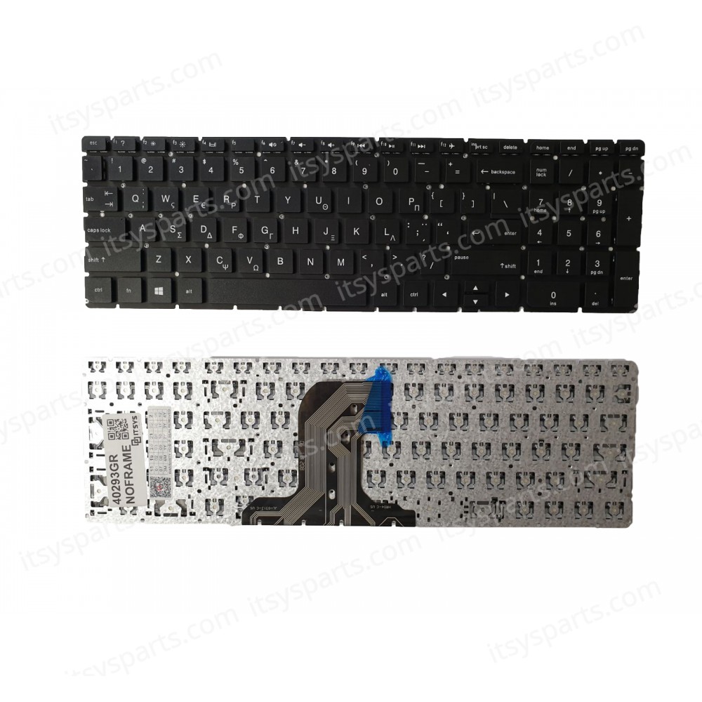 Keyboard Greek-Greek Laptop Keyboard HP 250 G4 255 G4 256 G4 250-G4 255-G4 HP 15-ac000 HP 15-af000 PK131EM2A02 SG-81300-X2A SN7145 813978-001 15-ac000 15t-ac000 15-af000 PK131EM1A00 9Z.NC8SC.A01 NSK-CWASC AP1EM000300 GR(Ref.40293GRNOFRAME)